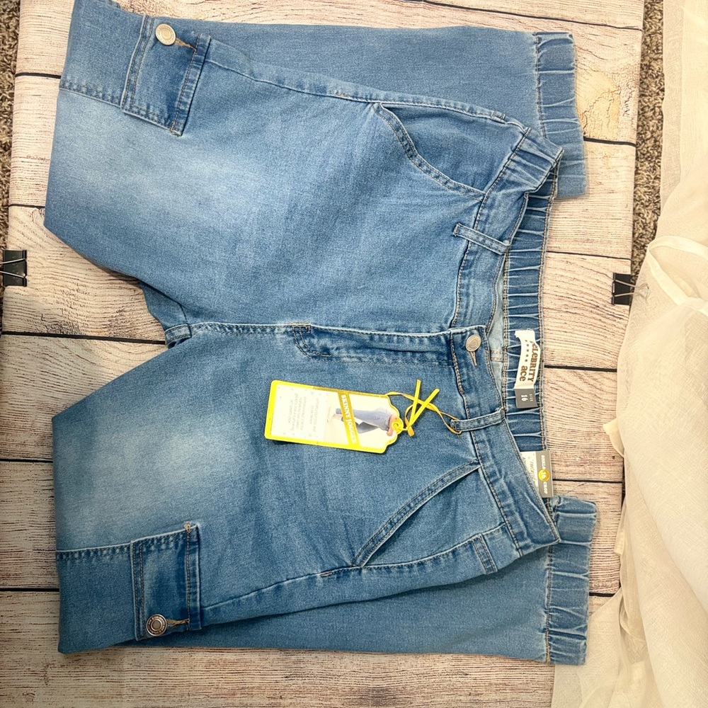 Blue Denim Women’s Cargo Pants